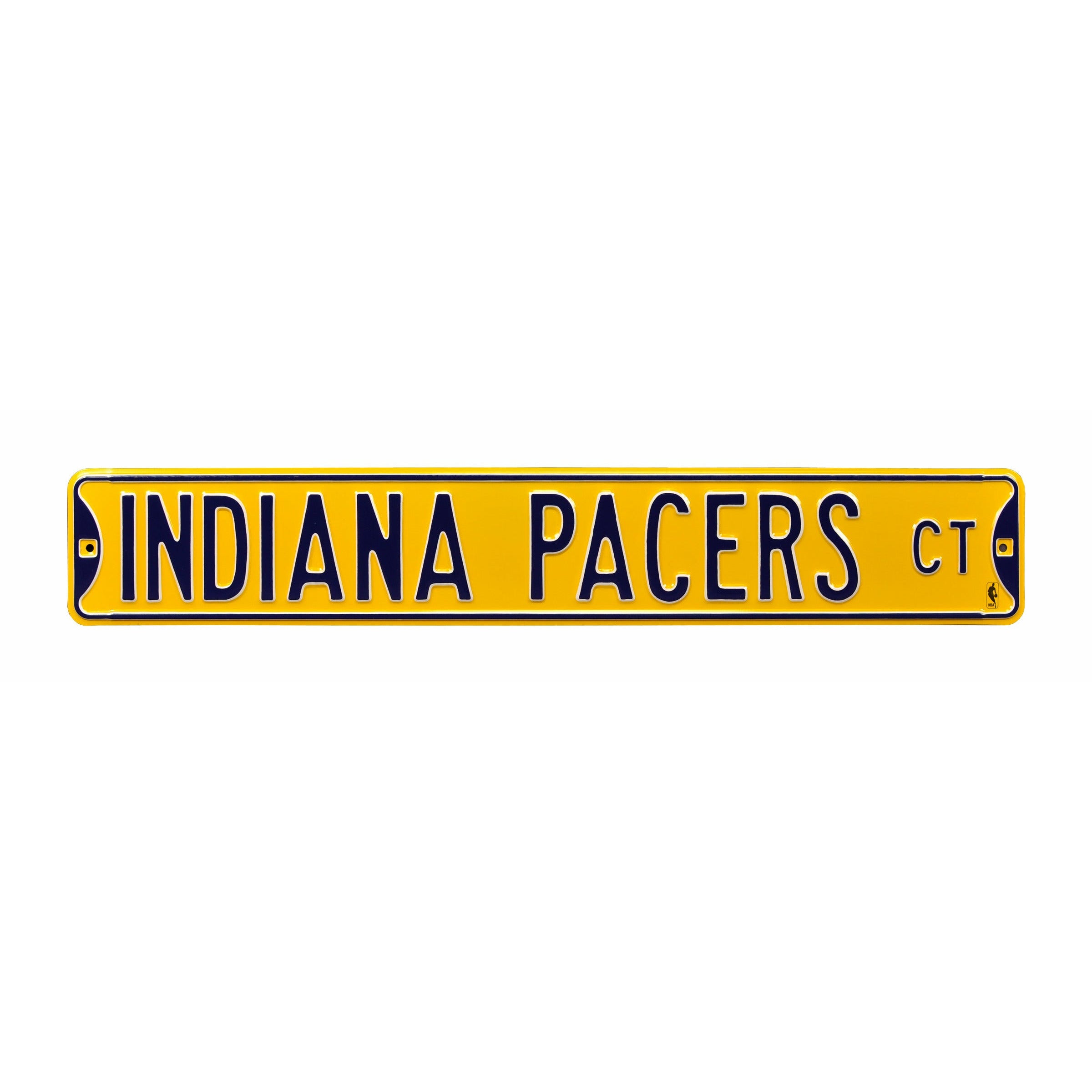 Indiana Pacers - INDIANA PACERS CT - Yellow Embossed Steel Street Sign