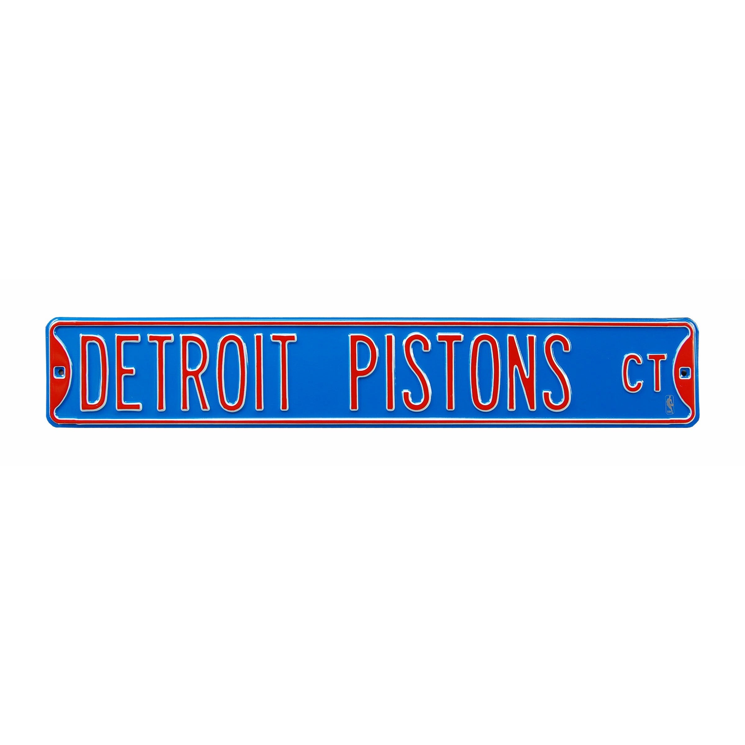 Detroit Pistons - DETROIT PISTONS CT - Embossed Steel Street Sign