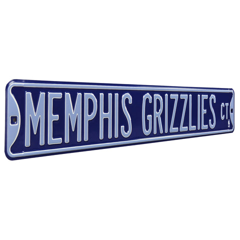 Memphis Grizzlies - MEMPHIS GRIZZLIES CT - Embossed Steel Street Sign