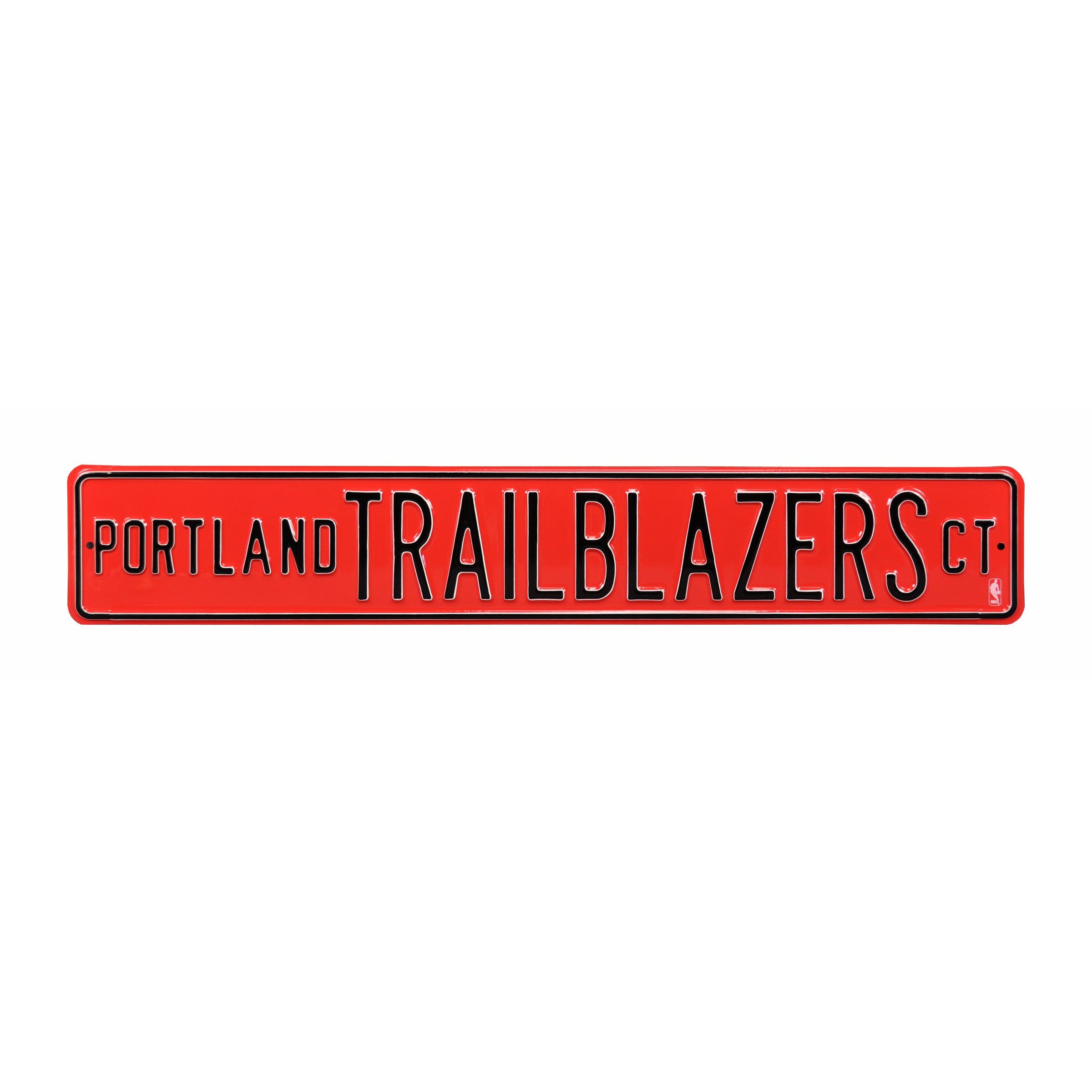 Portland TrailBlazers - TRAIL BLAZERS CT - Embossed Steel Street Sign
