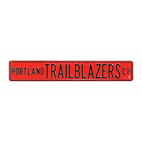 Portland TrailBlazers - TRAIL BLAZERS CT - Embossed Steel Street Sign