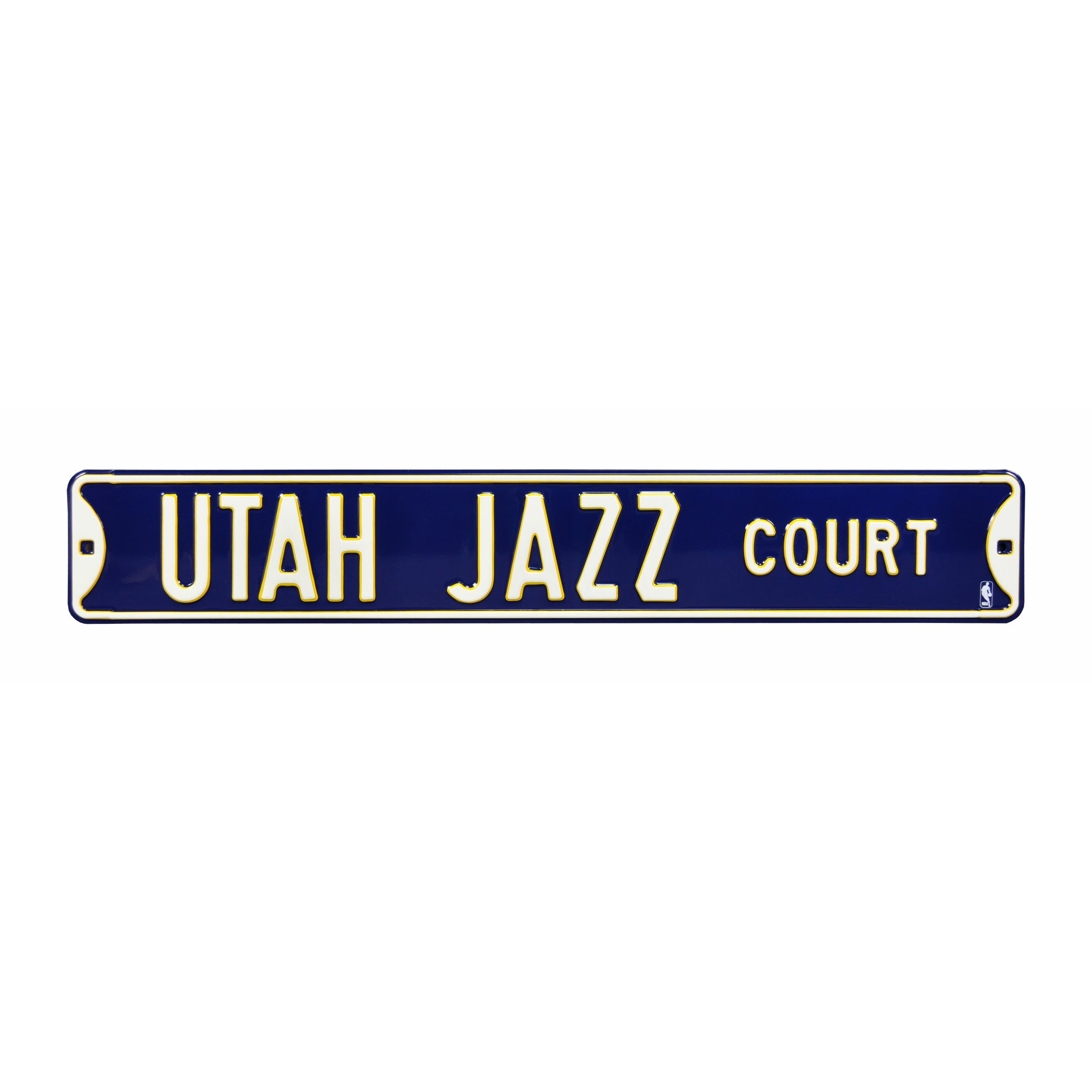 Utah Jazz - UTAH JAZZ COURT - Embossed Steel Street Sign