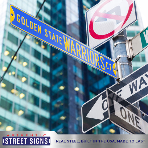 Golden State Warriors - WARRIORS CT - Embossed Steel Street Sign