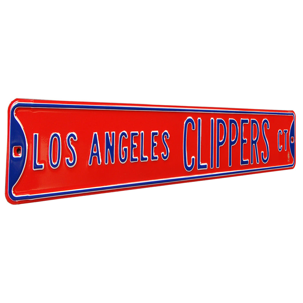 Los Angeles Clippers - LOS ANGELES CLIPPERS CT - Embossed Steel Street Sign