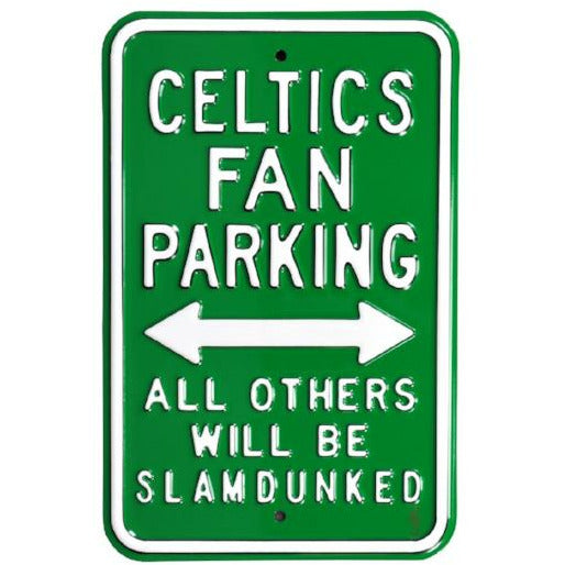 Boston Celtics Embossed Steel Parking Sign