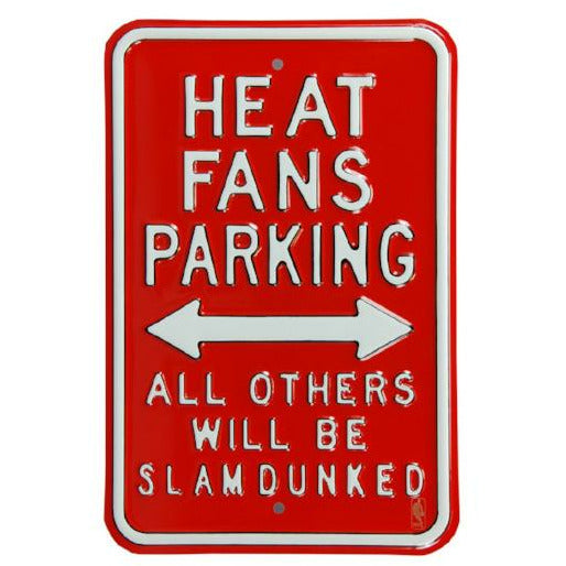 Miami Heat Embossed Steel Parking Sign