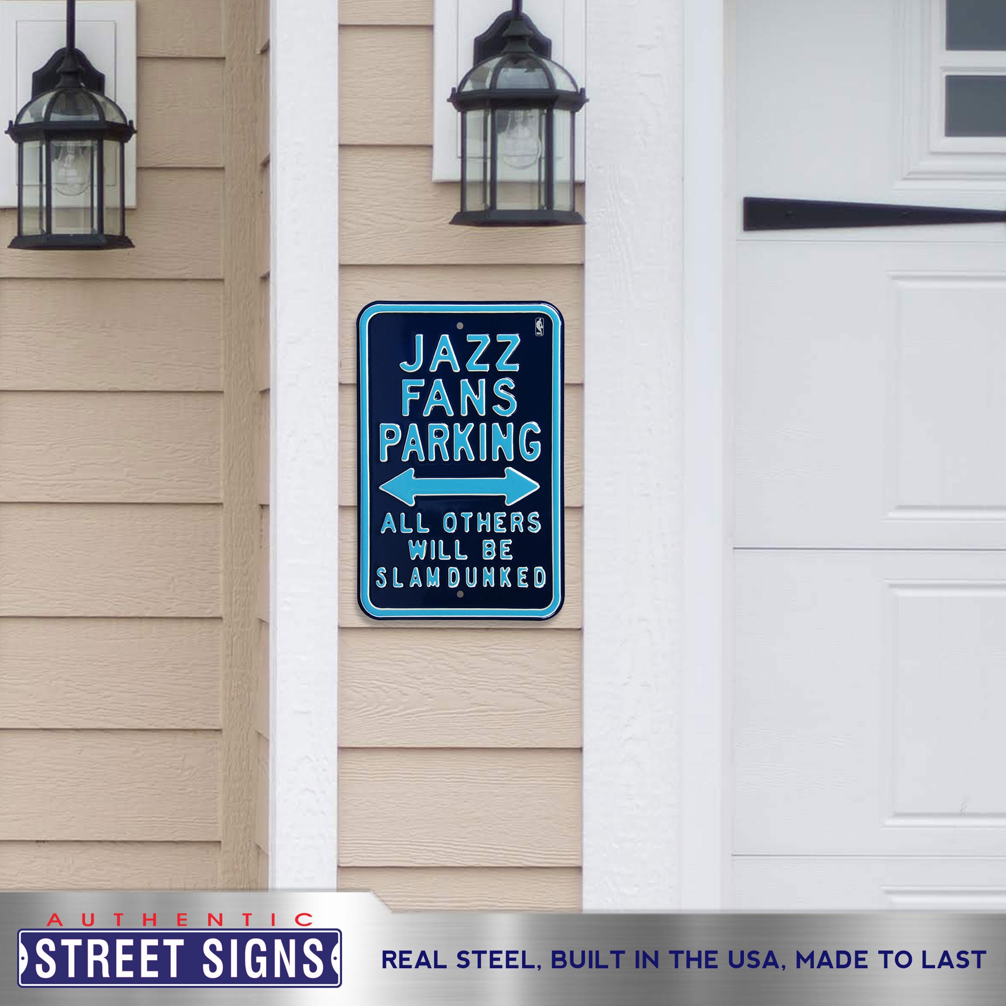 Utah Jazz - ALL OTHER FANS SLAM DUNKED - Embossed Steel Parking Sign