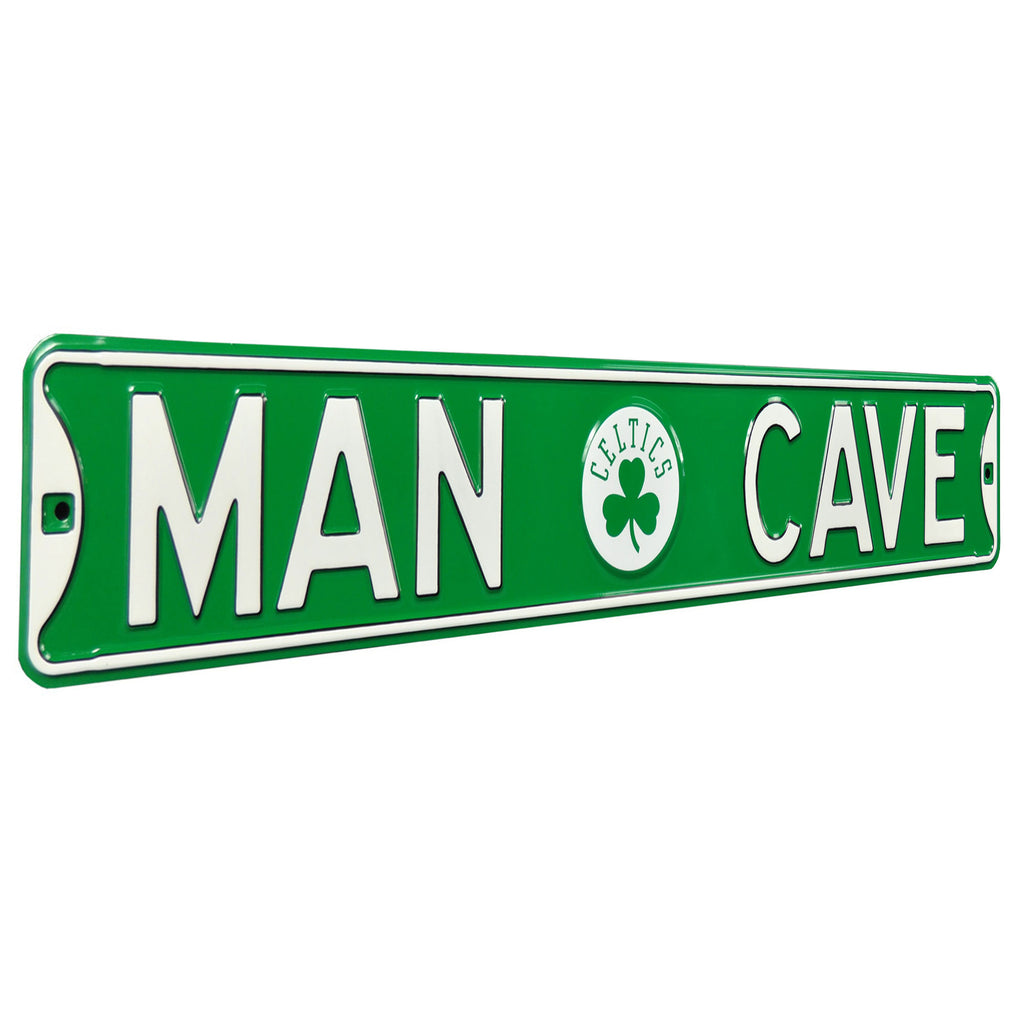 Boston Celtics - MAN CAVE - Embossed Steel Street Sign