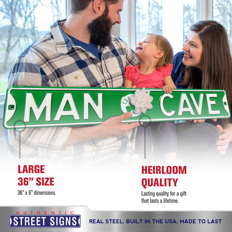 Boston Celtics - MAN CAVE - Embossed Steel Street Sign