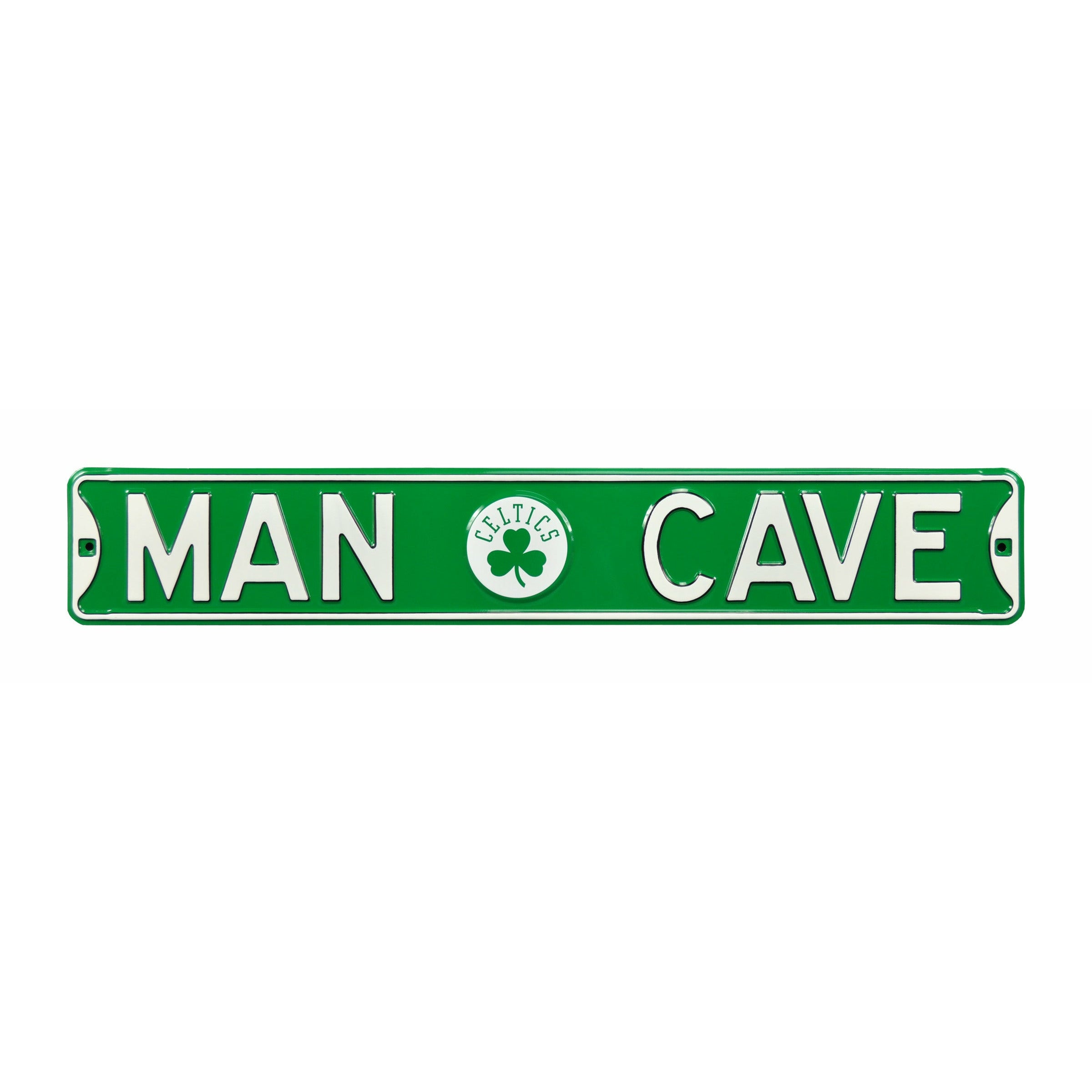Boston Celtics - MAN CAVE - Embossed Steel Street Sign