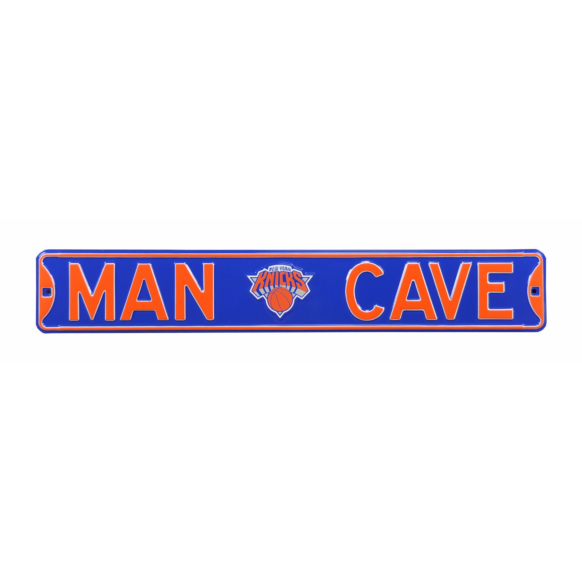 New York Knicks - MAN CAVE - Embossed Steel Street Sign