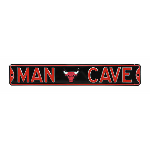 Chicago Bulls - MAN CAVE - Embossed Steel Street Sign