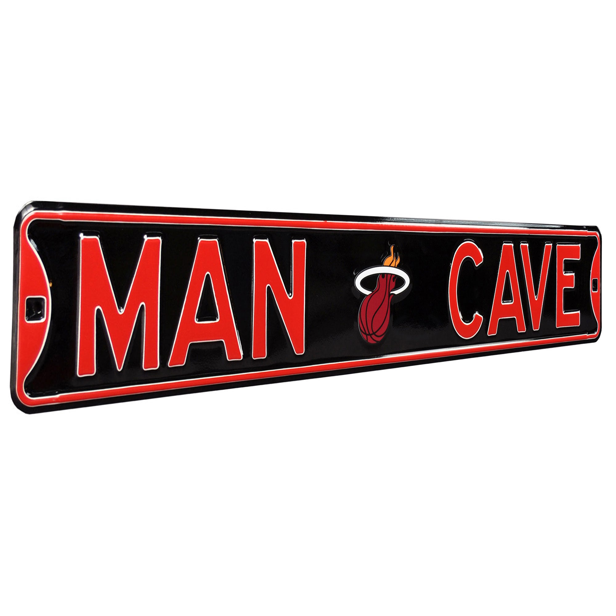 Miami Heat - MAN CAVE - Embossed Steel Street Sign