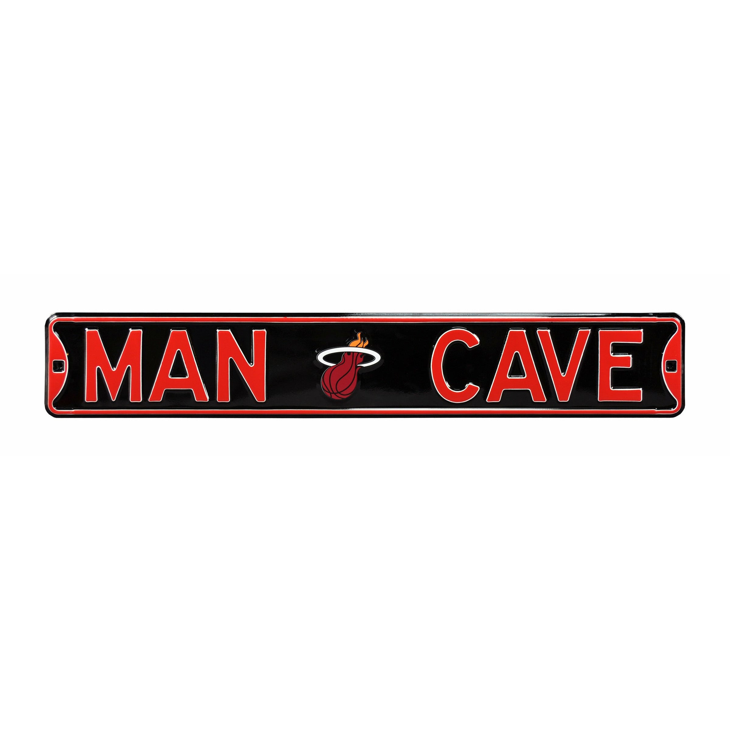 Miami Heat - MAN CAVE - Embossed Steel Street Sign