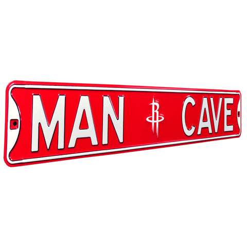 Houston Rockets - MAN CAVE - Embossed Steel Street Sign