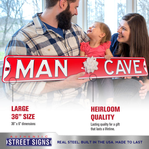 Houston Rockets - MAN CAVE - Embossed Steel Street Sign