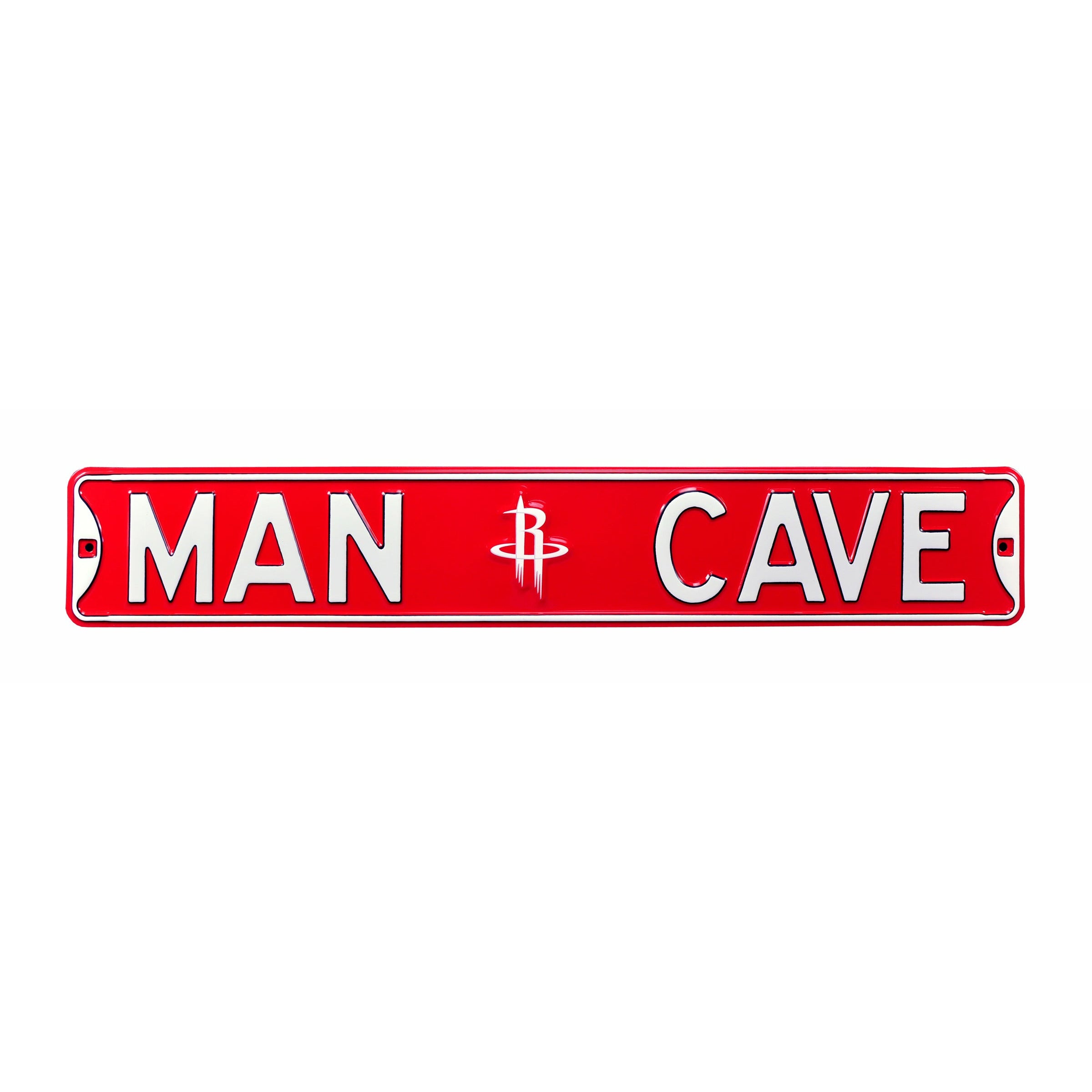 Houston Rockets - MAN CAVE - Embossed Steel Street Sign