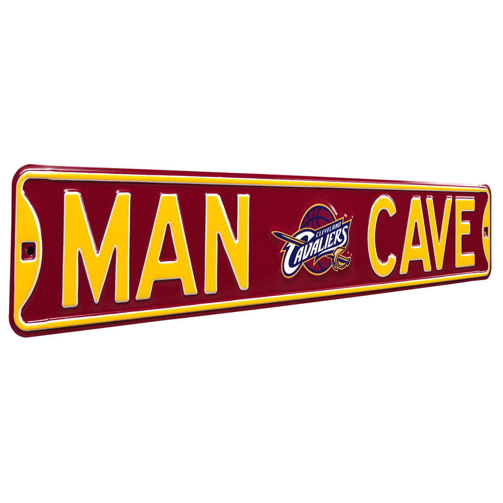 Cleveland Cavaliers - MAN CAVE - Embossed Steel Street Sign