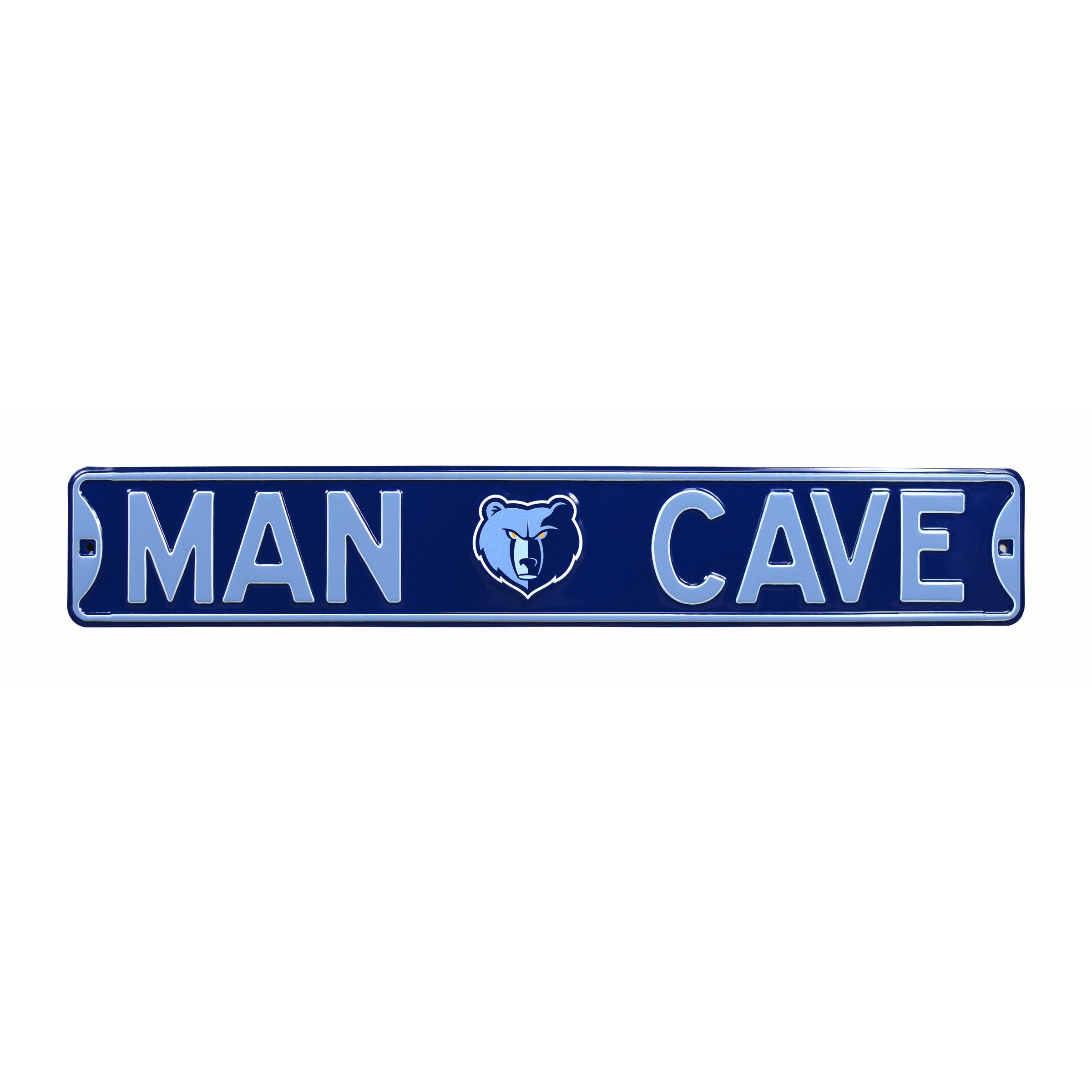 Memphis Grizzlies - MAN CAVE - Embossed Steel Street Sign
