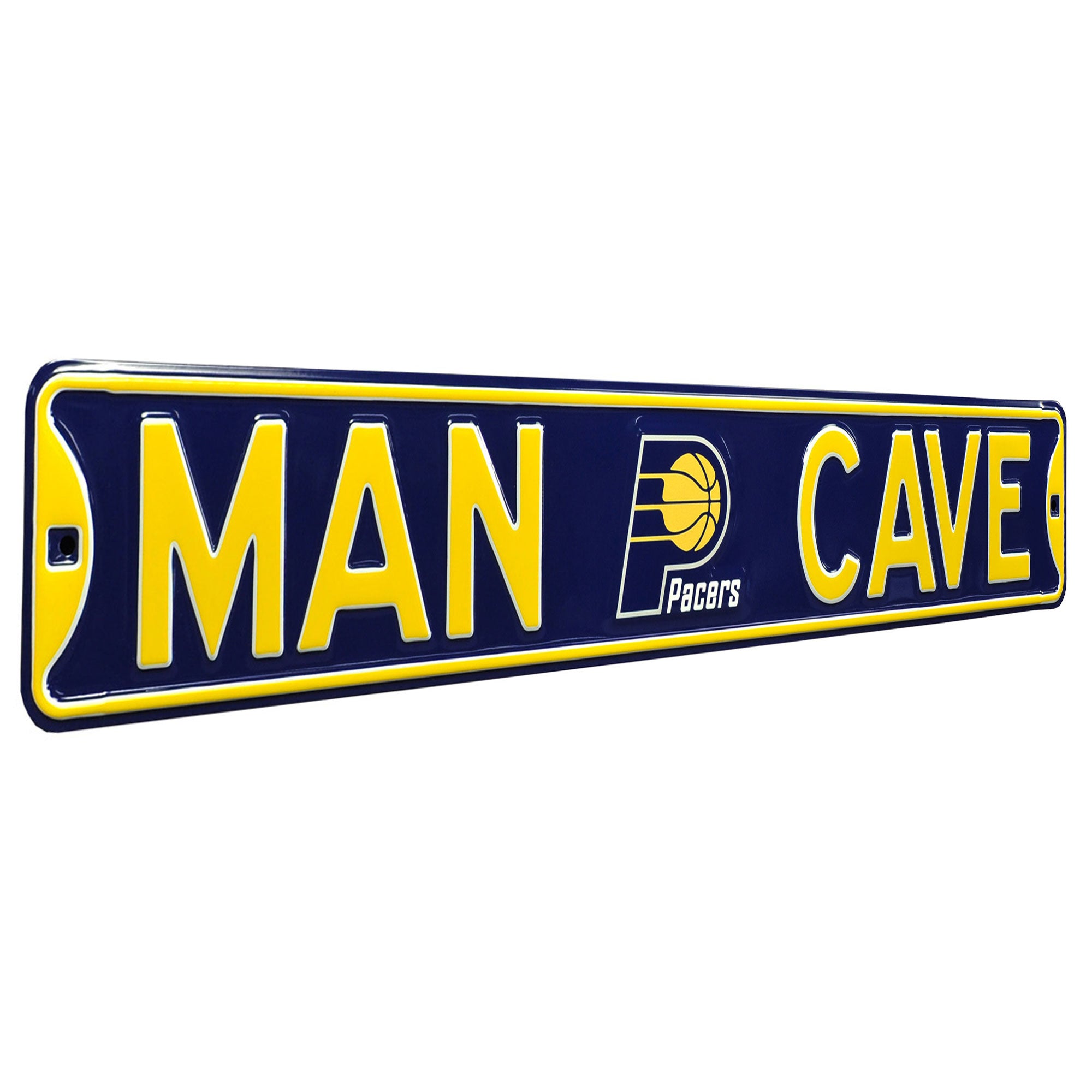 Indiana Pacers - MAN CAVE - Embossed Steel Street Sign