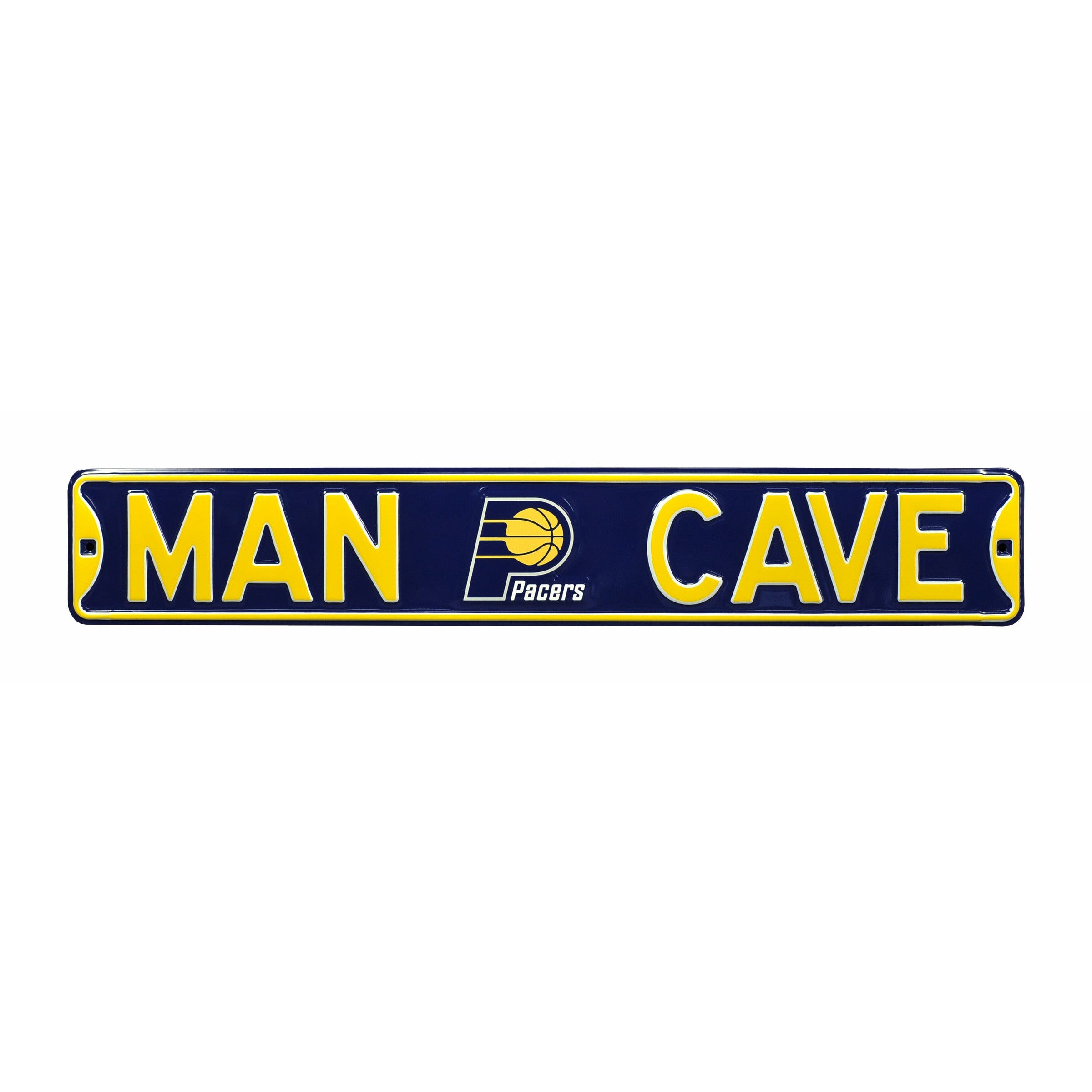 Indiana Pacers - MAN CAVE - Embossed Steel Street Sign