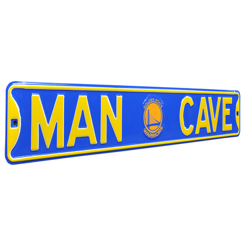 Golden State Warriors - MAN CAVE - Embossed Steel Street Sign