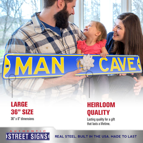 Golden State Warriors - MAN CAVE - Embossed Steel Street Sign