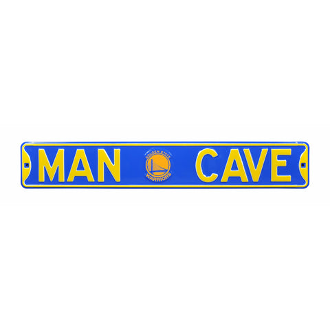 Golden State Warriors - MAN CAVE - Embossed Steel Street Sign