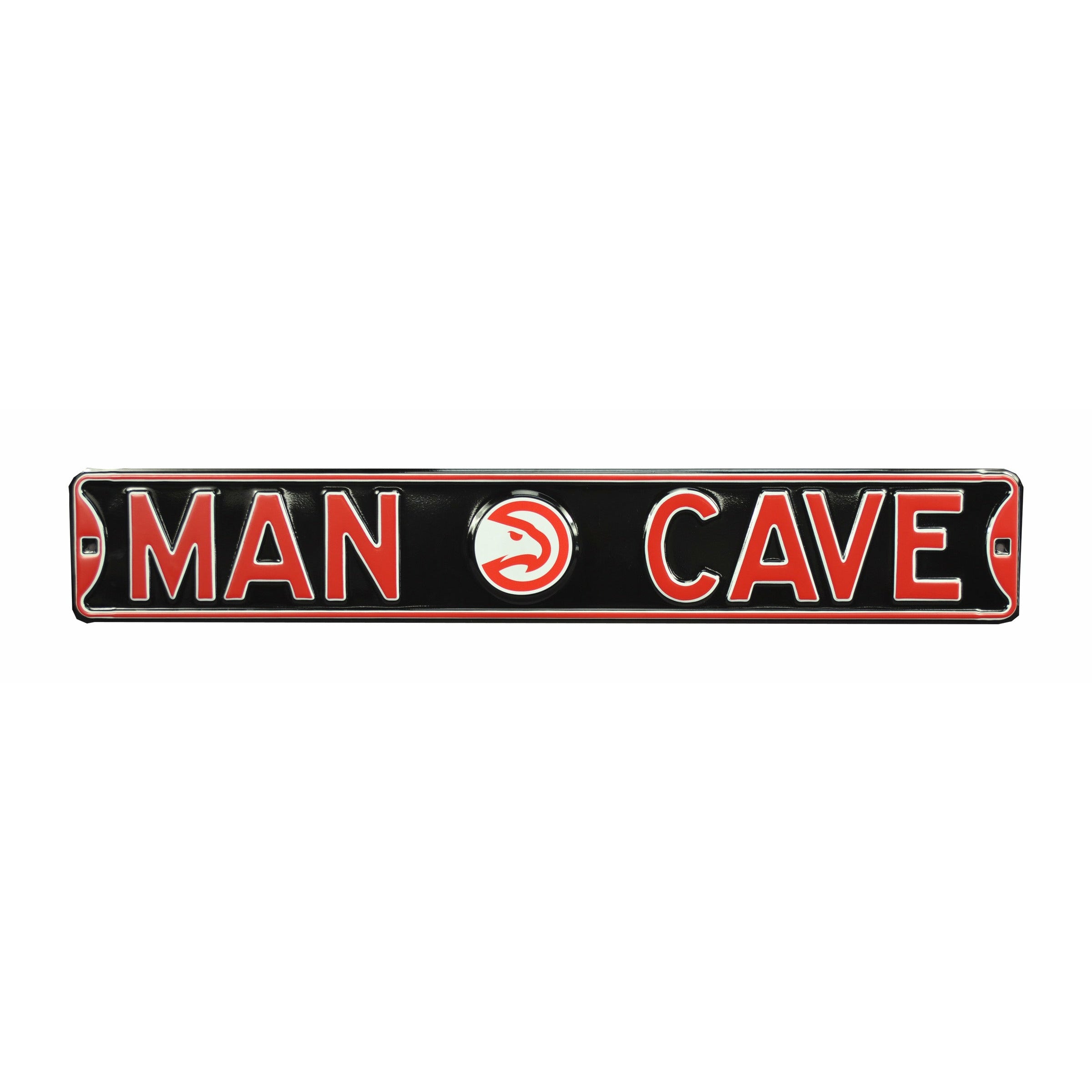 Atlanta Hawks - MAN CAVE - Embossed Steel Street Sign