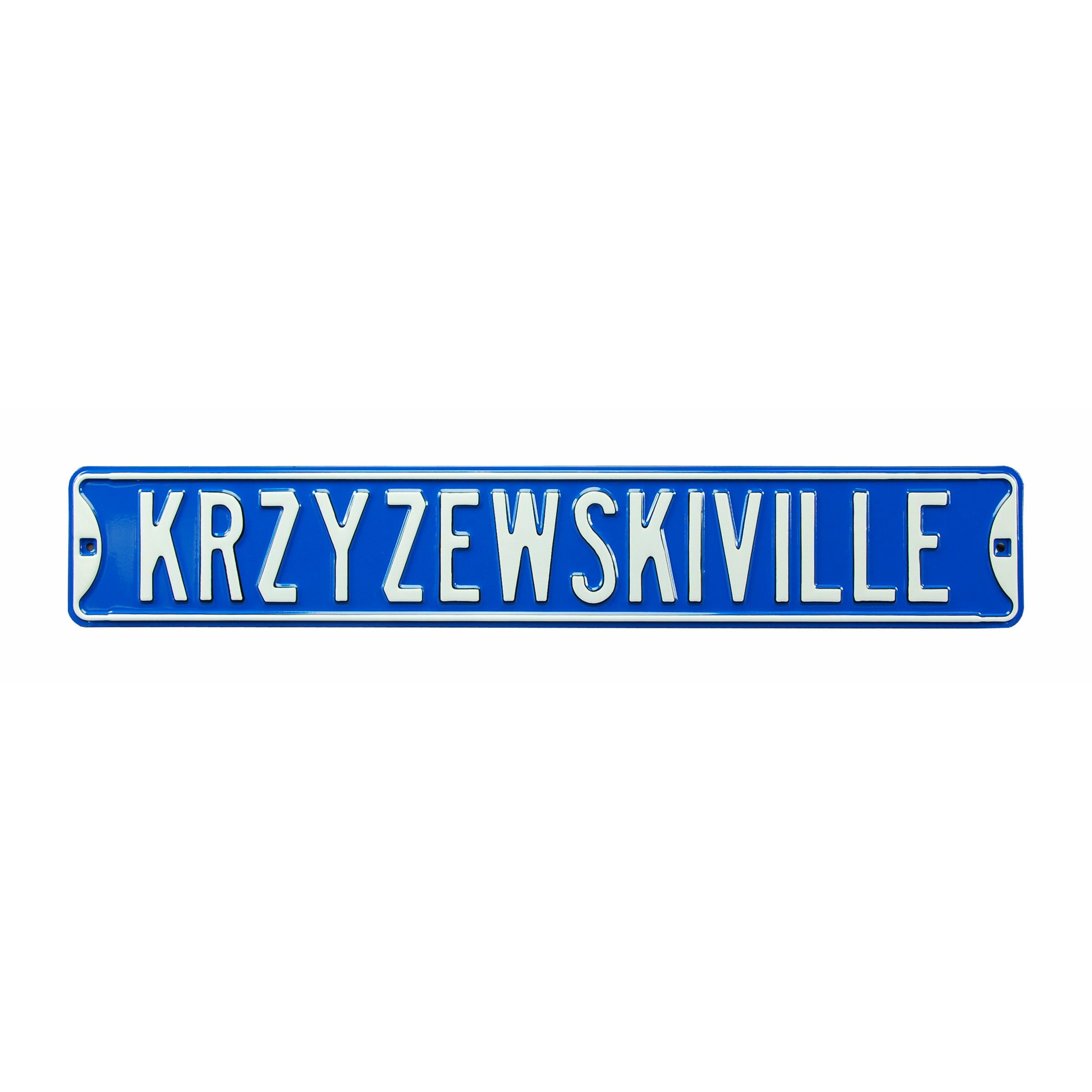 Duke Blue Devils - KRZYZEWSKIVILLE - Embossed Steel Street Sign