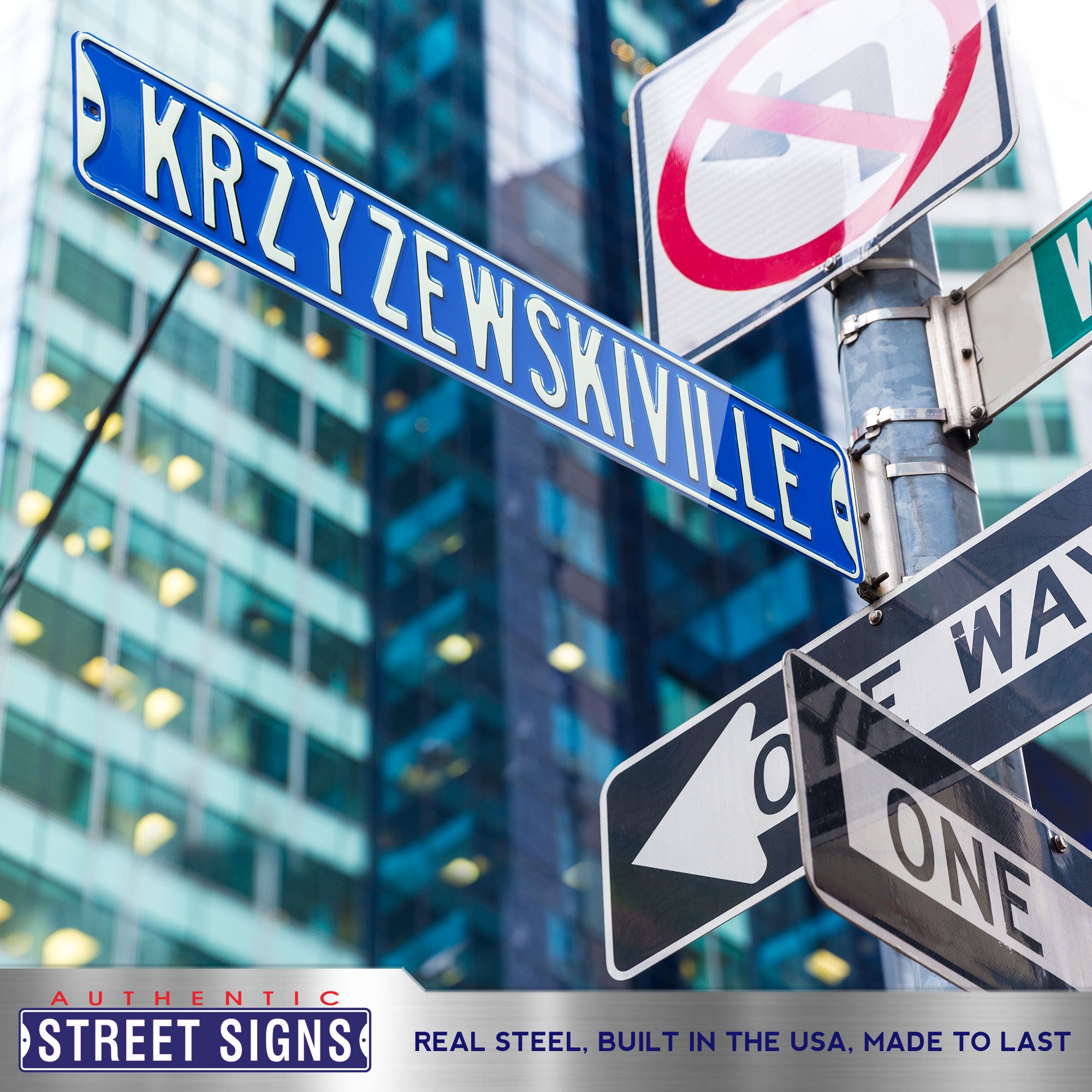 Duke Blue Devils - KRZYZEWSKIVILLE - Embossed Steel Street Sign