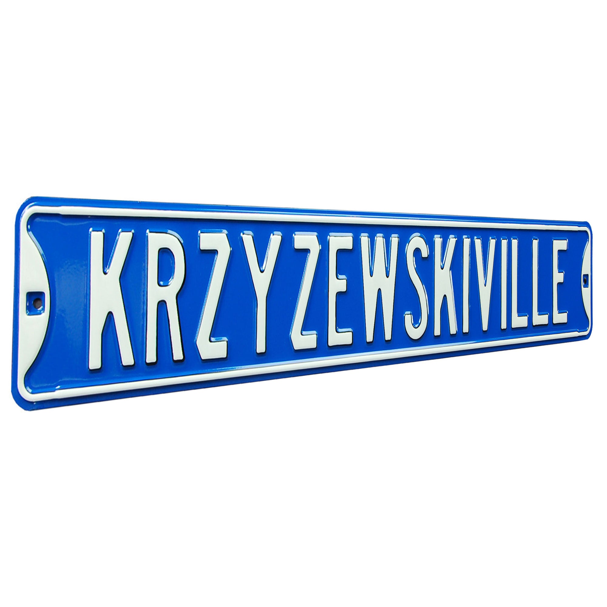 Duke Blue Devils - KRZYZEWSKIVILLE - Embossed Steel Street Sign