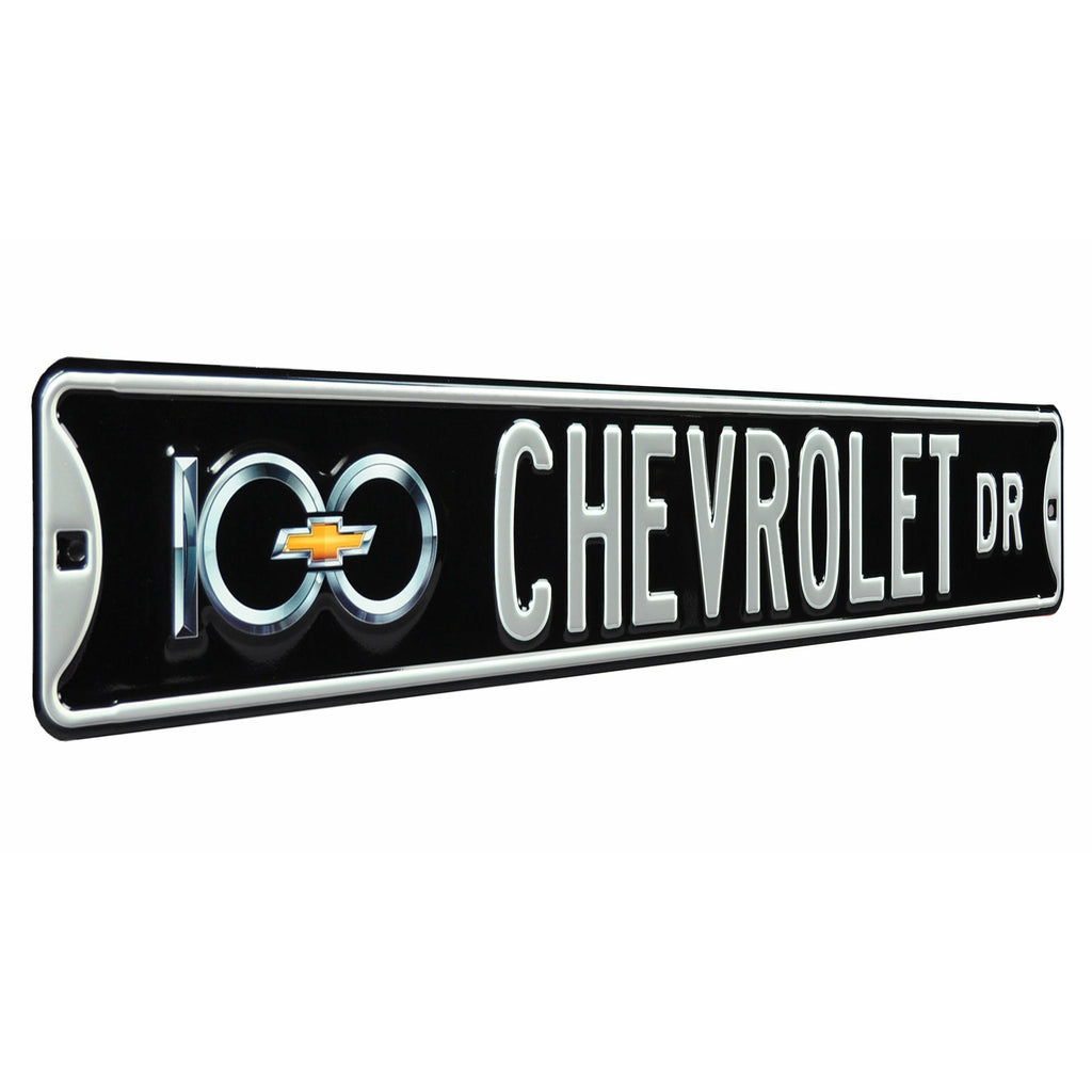 Chevrolet - 100 CHEVROLET DRIVE - Embossed Steel Street Sign