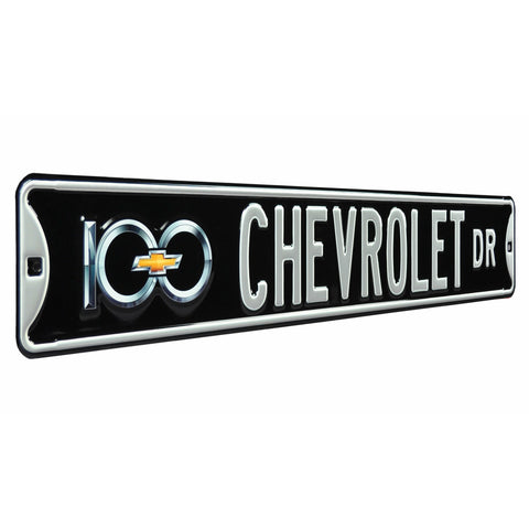 Chevrolet - 100 CHEVROLET DRIVE - Embossed Steel Street Sign