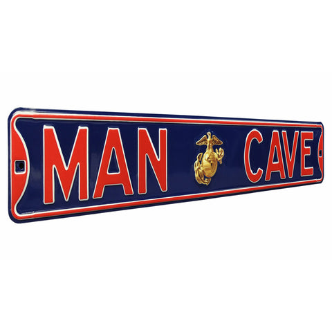 United States Marine Corps - MAN CAVE - Enlisted - Embossed Steel Street Sign