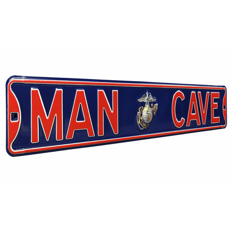 United States Marine Corps - MAN CAVE - Officer - Embossed Steel Street Sign