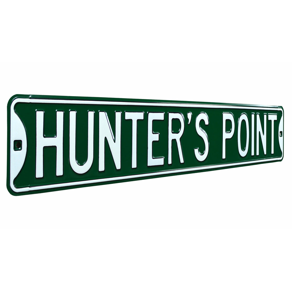 Hunter's Point Embossed Steel Street Sign