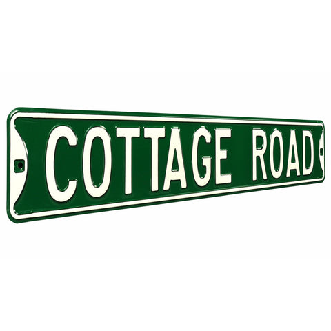 Cottage Road Embossed Steel Street Sign