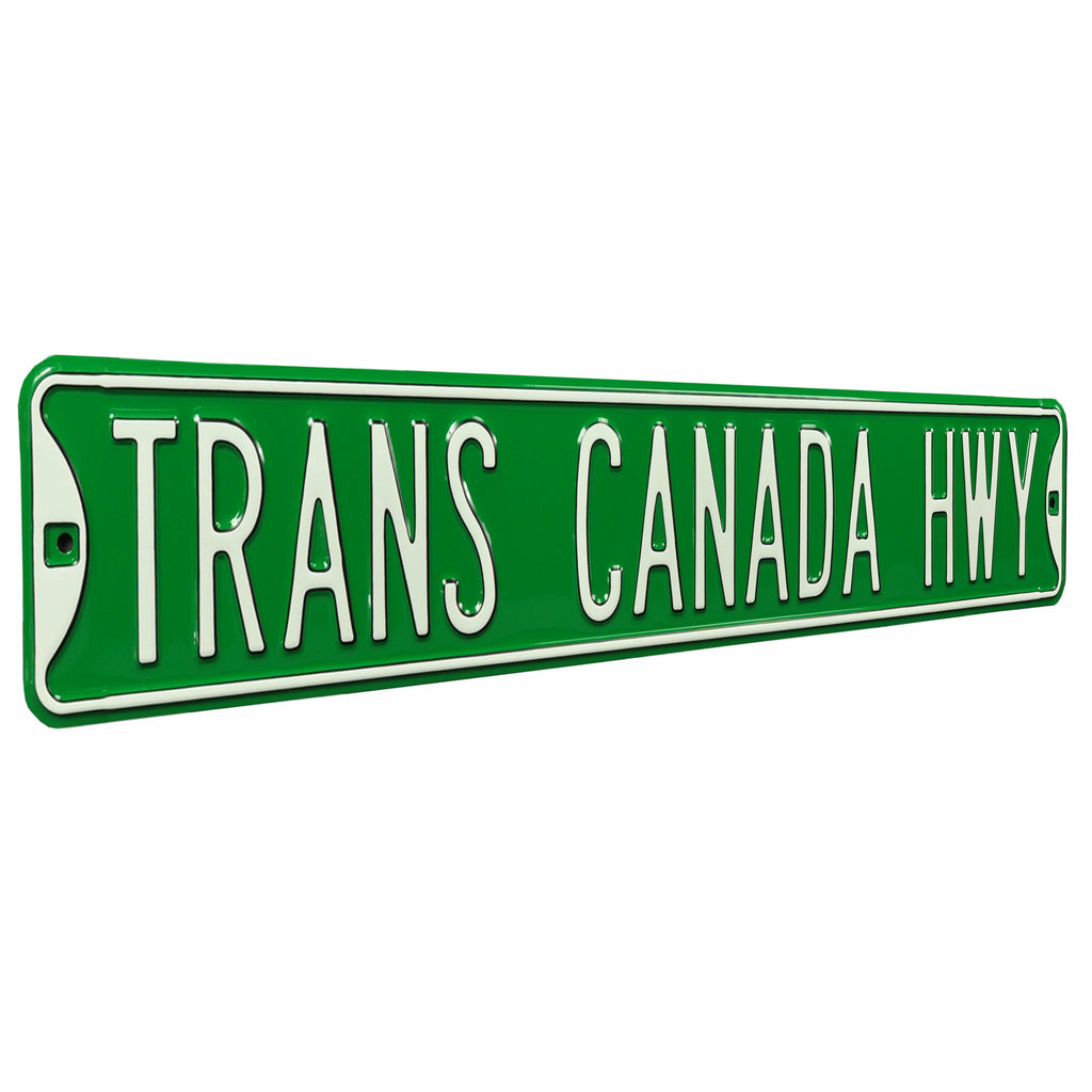 Trans Canada Hwy Embossed Steel Street Sign