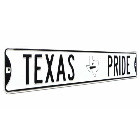 Texas Pride Embossed Steel Street Sign