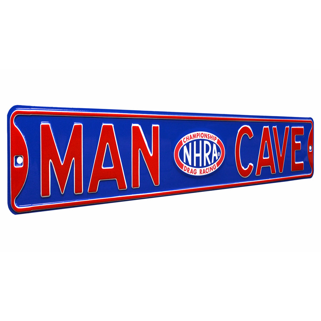 NHRA - MAN CAVE - Embossed Steel Street Sign