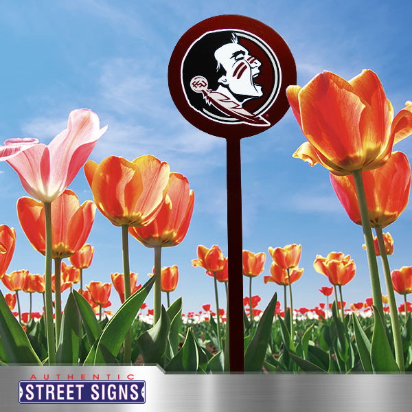 Florida State Seminoles Garnet Steel Garden Stake