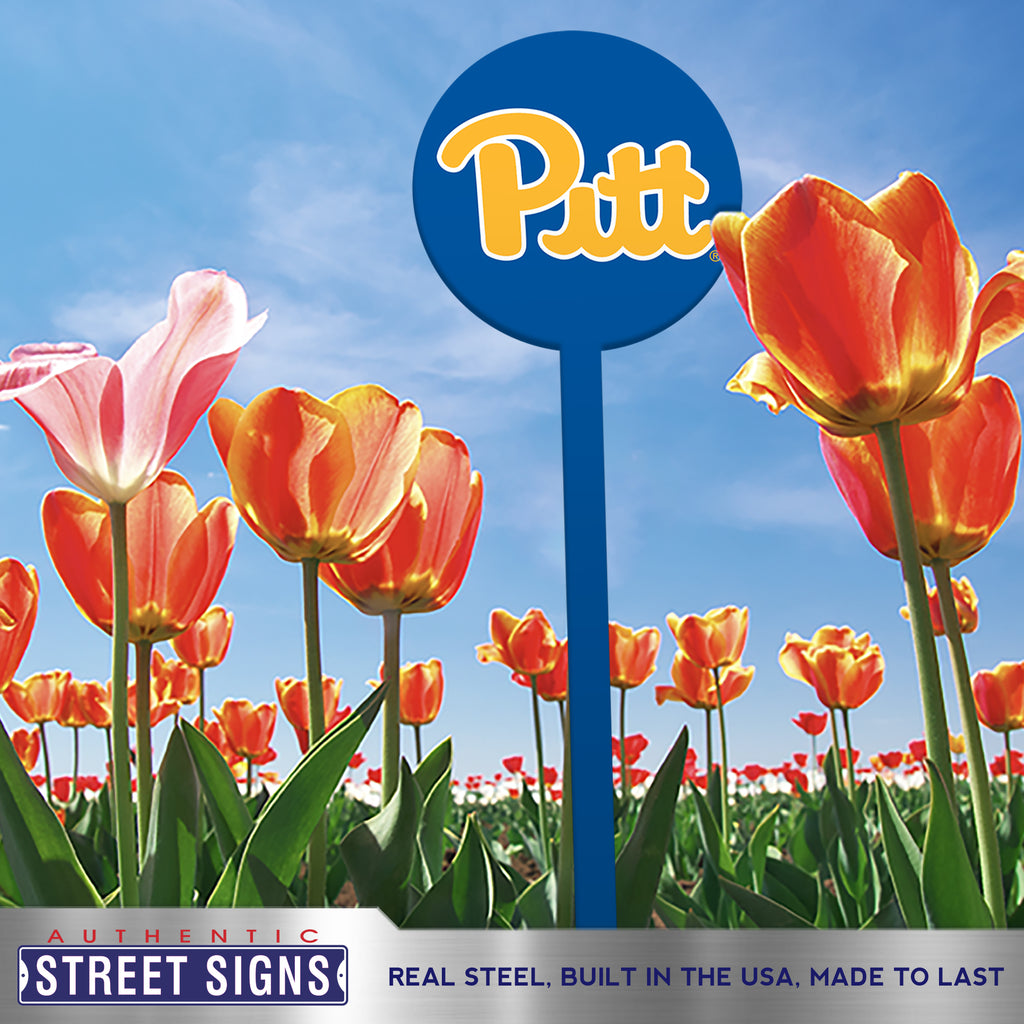 Pittsburgh Panthers Blue Steel Garden Stake