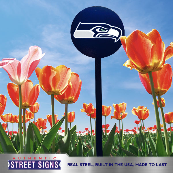 Seattle Seahawks Steel Garden Stake