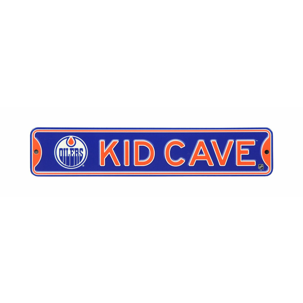 Edmonton Oilers  - KID CAVE - Steel Street Sign