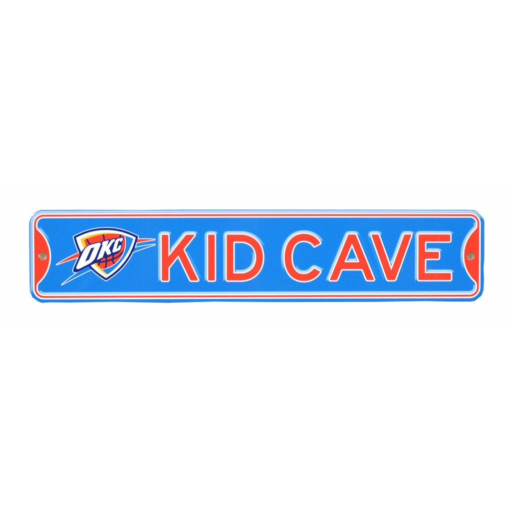 Oklahoma City Thunder - KID CAVE - Steel Street Sign