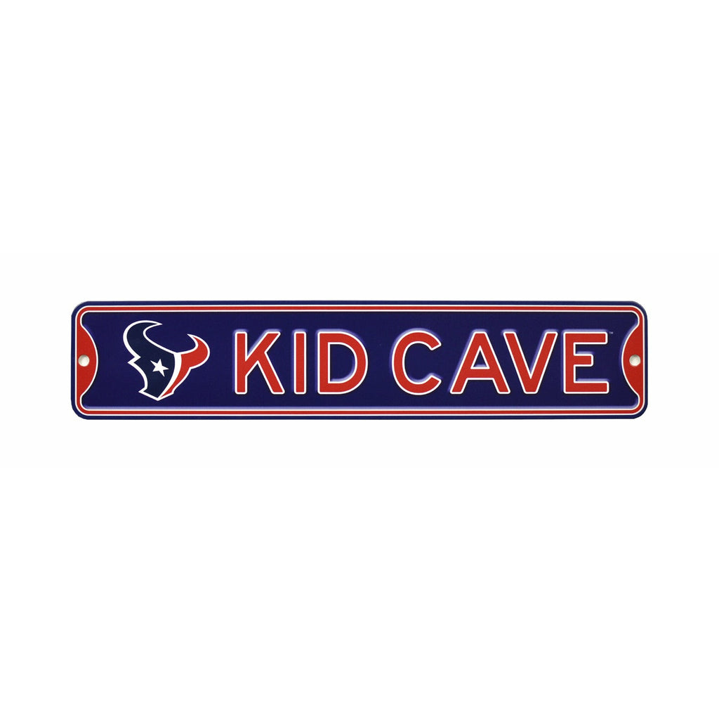 Houston Texans - KID CAVE - Steel Street Sign