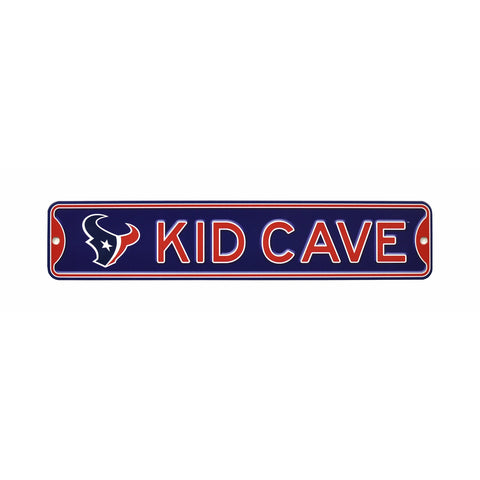 Houston Texans - KID CAVE - Steel Street Sign