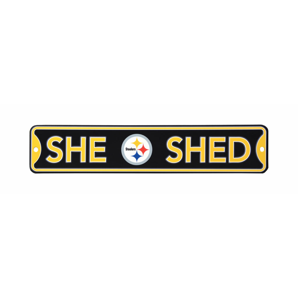 Pittsburgh Steelers - SHE SHED - Steel Street Sign