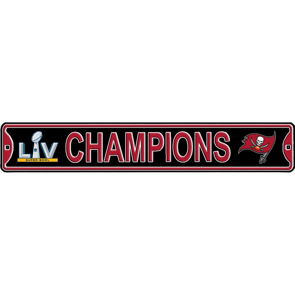 Tampa Bay Buccaneers Super Bowl LV Champions Metal Laser Cut License P –  Sports Fanz